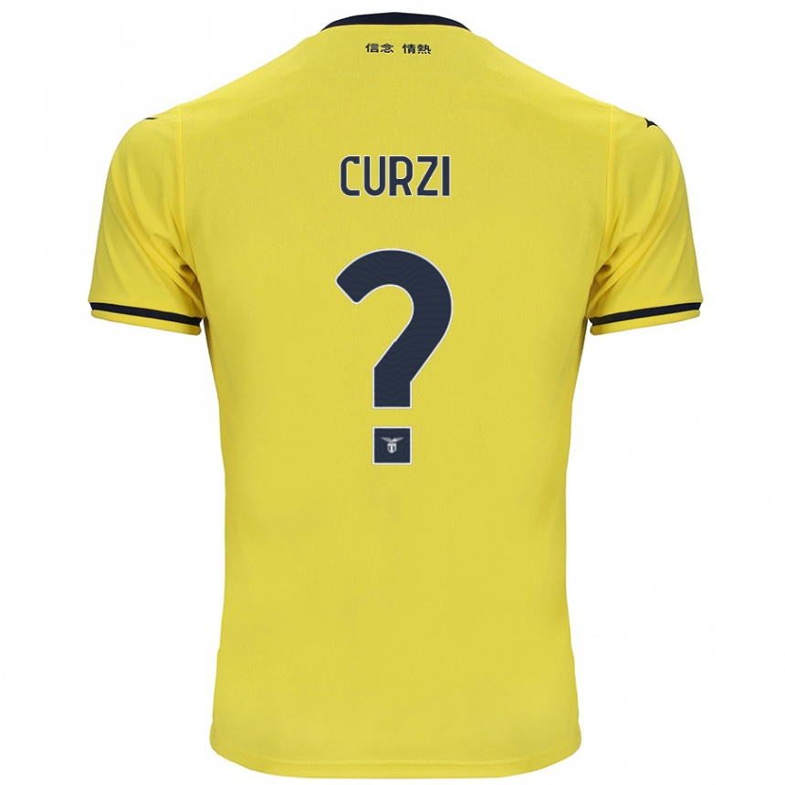 Kids Football Simone Curzi #0 Yellow Away Jersey 2024/25 T-Shirt