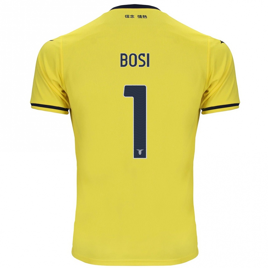 Kids Football Gioele Bosi #1 Yellow Away Jersey 2024/25 T-Shirt