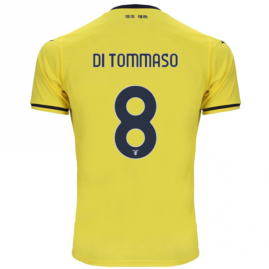 Kids Football Leonardo Di Tommaso #8 Yellow Away Jersey 2024/25 T-Shirt