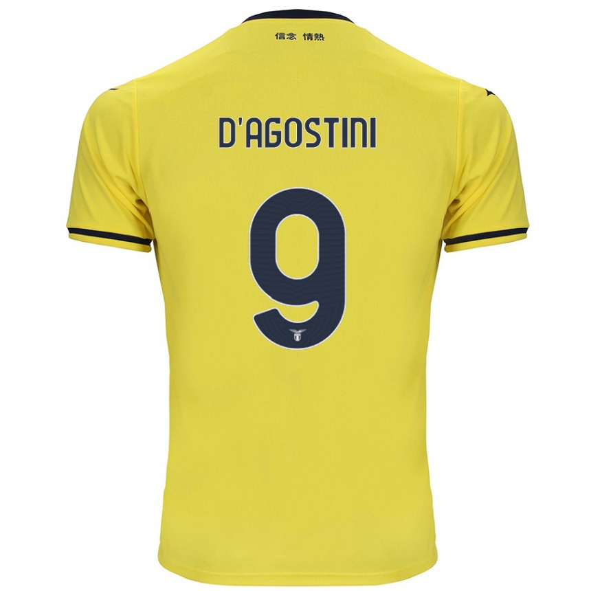 Kids Football Lorenzo D'agostini #9 Yellow Away Jersey 2024/25 T-Shirt