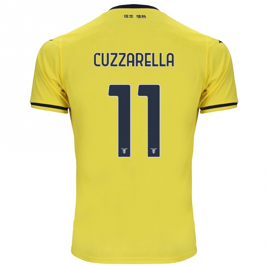 Kids Football Cristian Cuzzarella #11 Yellow Away Jersey 2024/25 T-Shirt