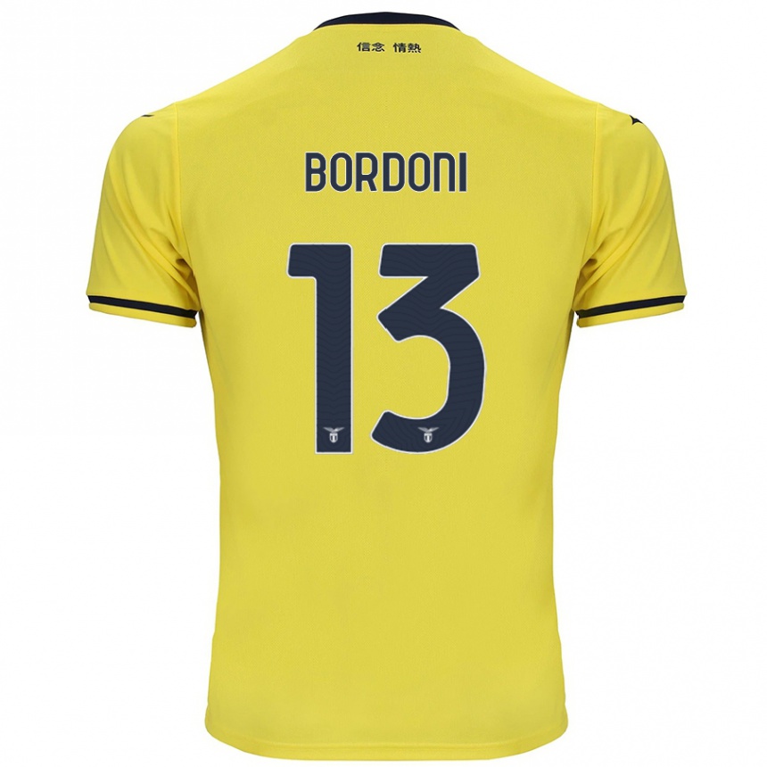 Kids Football Tommaso Bordoni #13 Yellow Away Jersey 2024/25 T-Shirt