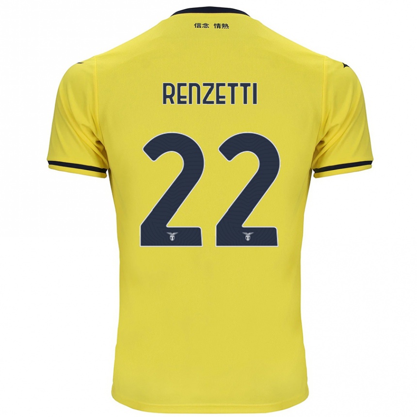 Kids Football Davide Renzetti #22 Yellow Away Jersey 2024/25 T-Shirt