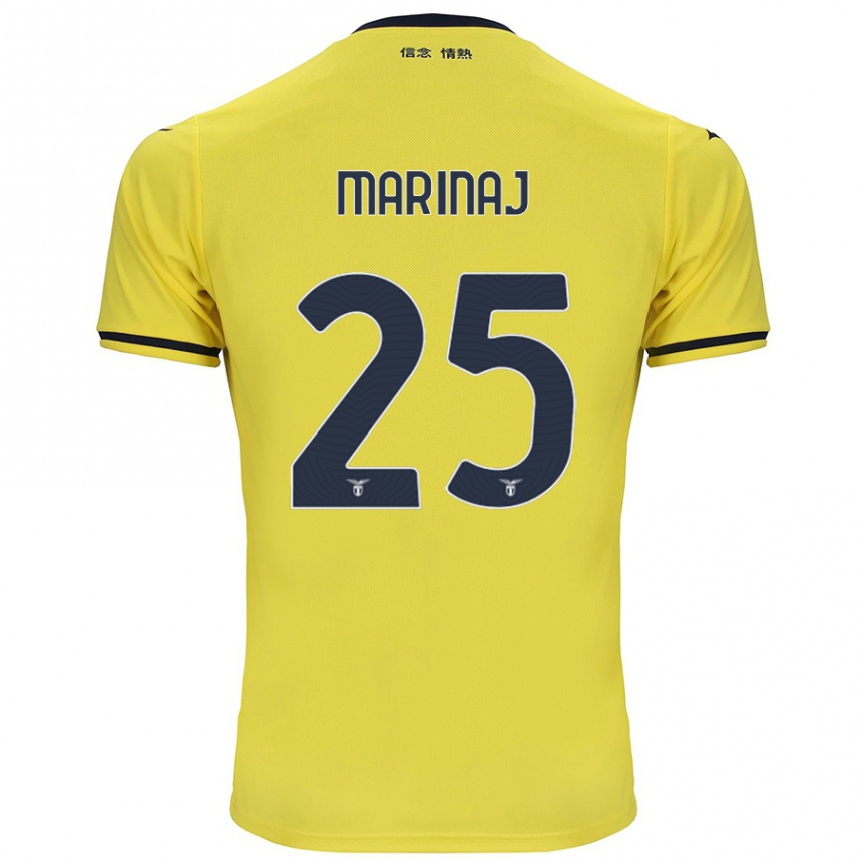 Kids Football Kledi Marinaj #25 Yellow Away Jersey 2024/25 T-Shirt