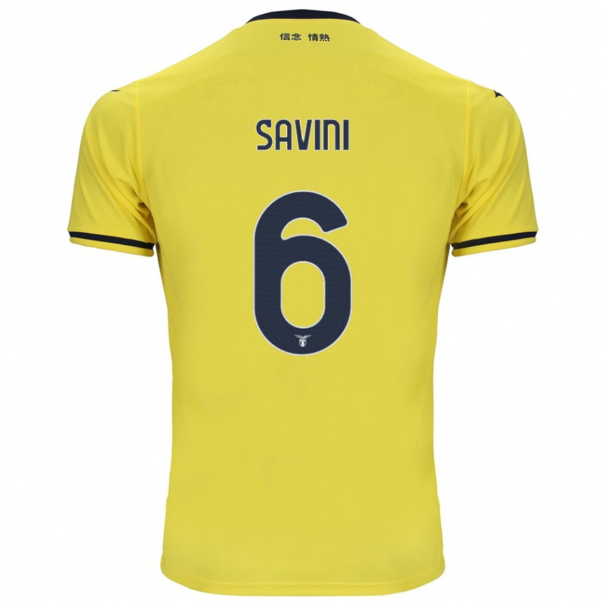 Kids Football Federica Savini #6 Yellow Away Jersey 2024/25 T-Shirt