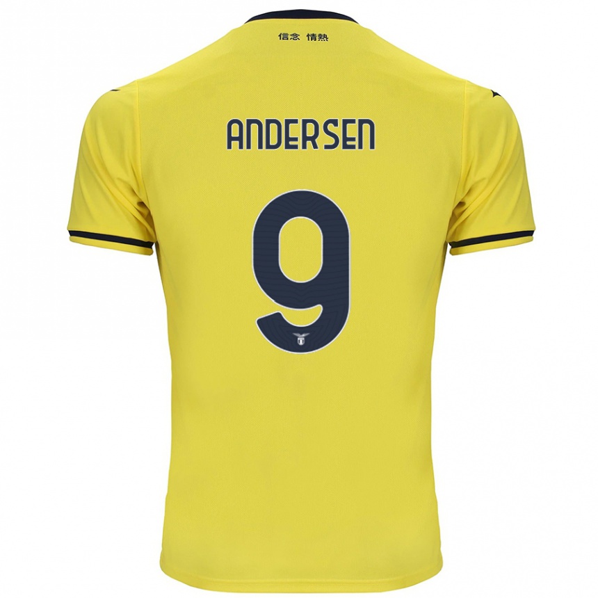 Kids Football Signe Holt Andersen #9 Yellow Away Jersey 2024/25 T-Shirt