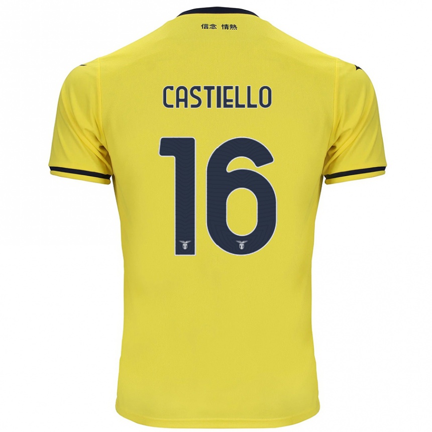 Kids Football Antonietta Castiello #16 Yellow Away Jersey 2024/25 T-Shirt