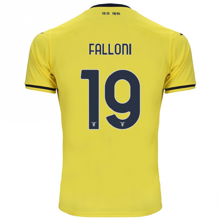 Kids Football Ludovica Falloni #19 Yellow Away Jersey 2024/25 T-Shirt