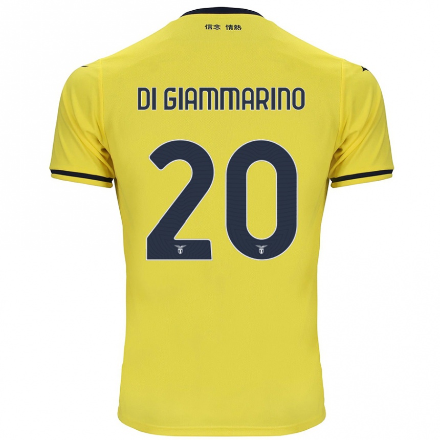 Kids Football Virginia Di Giammarino #20 Yellow Away Jersey 2024/25 T-Shirt