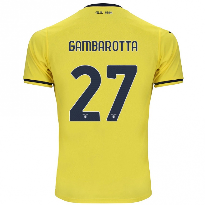 Kids Football Margot Gambarotta #27 Yellow Away Jersey 2024/25 T-Shirt