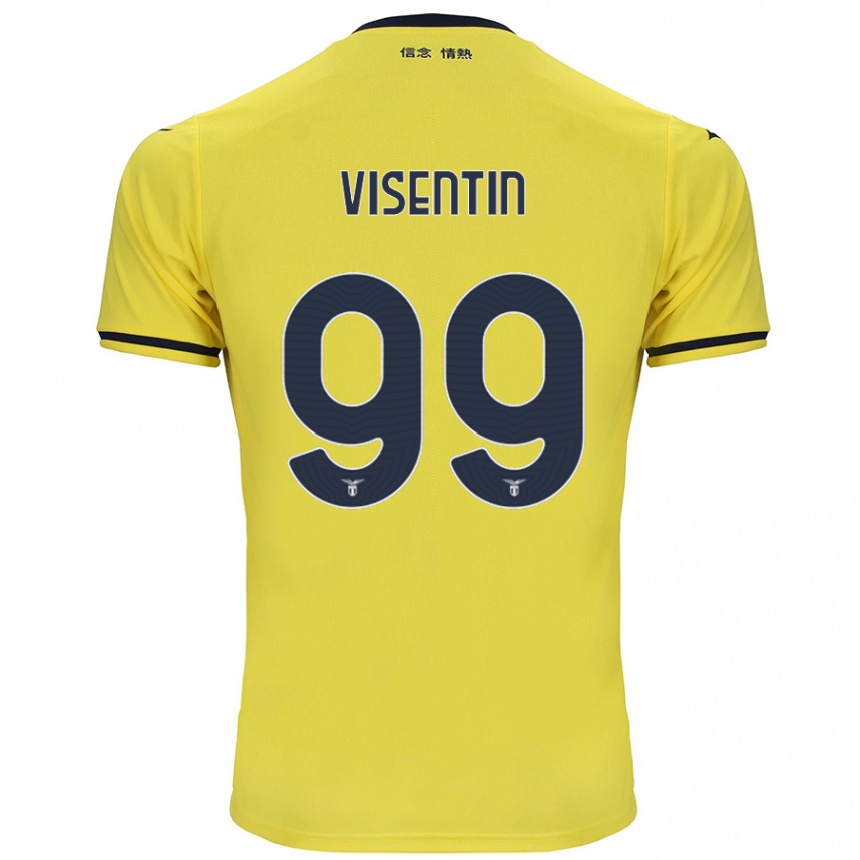 Kids Football Noemi Visentin #99 Yellow Away Jersey 2024/25 T-Shirt