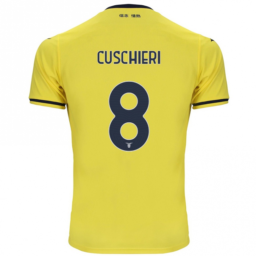 Kids Football Rachel Cuschieri #8 Yellow Away Jersey 2024/25 T-Shirt