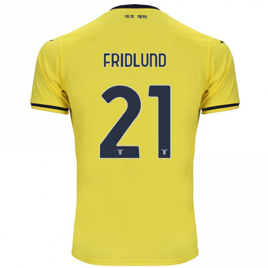 Kids Football Johanne Fridlund #21 Yellow Away Jersey 2024/25 T-Shirt