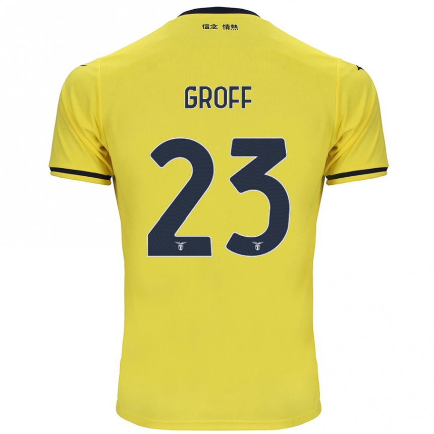 Kids Football Chiara Groff #23 Yellow Away Jersey 2024/25 T-Shirt