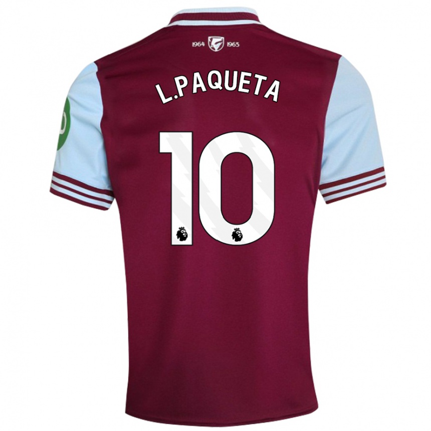 Men Football Lucas Paqueta #10 Dark Red Home Jersey 2024/25 T-Shirt