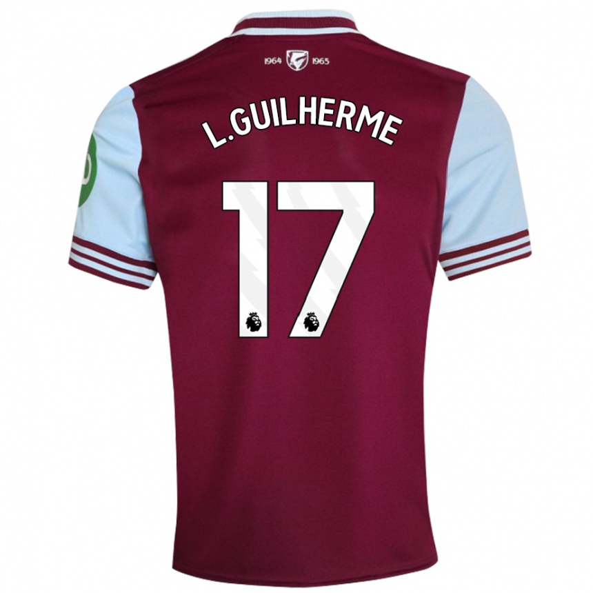 Men Football Luis Guilherme #17 Dark Red Home Jersey 2024/25 T-Shirt