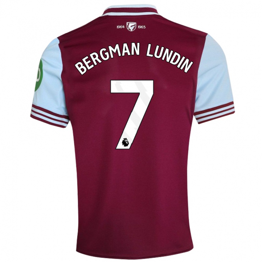 Men Football Marika Bergman-Lundin #7 Dark Red Home Jersey 2024/25 T-Shirt