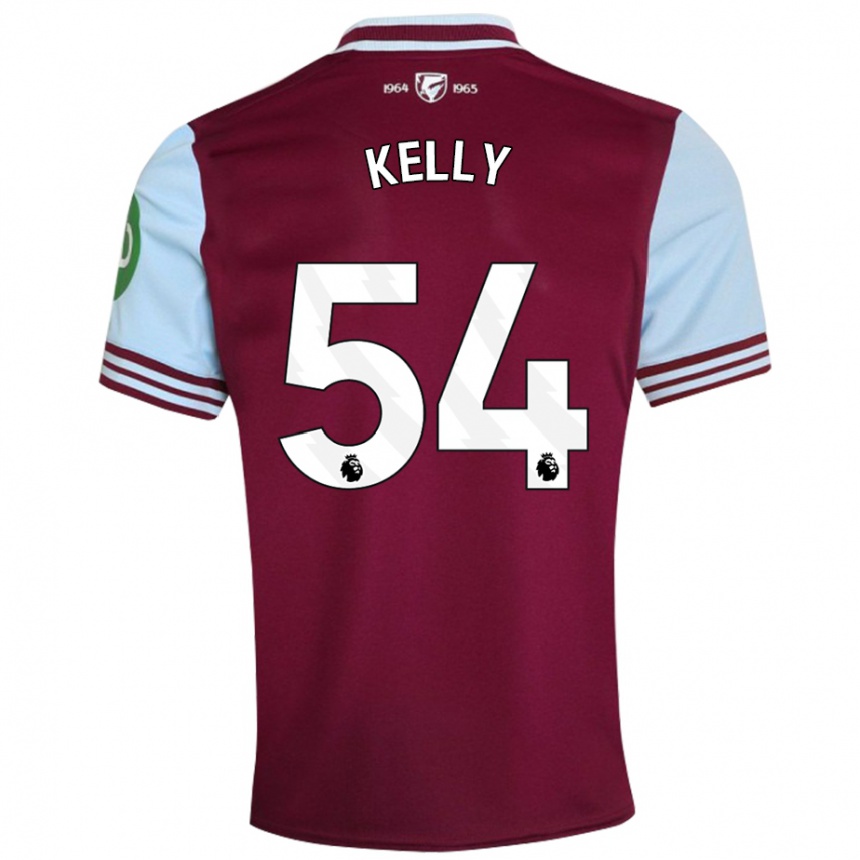 Men Football Patrick Kelly #54 Dark Red Home Jersey 2024/25 T-Shirt