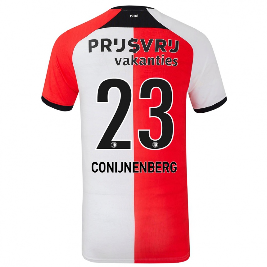 Men Football Jada Conijnenberg #23 Red White Home Jersey 2024/25 T-Shirt