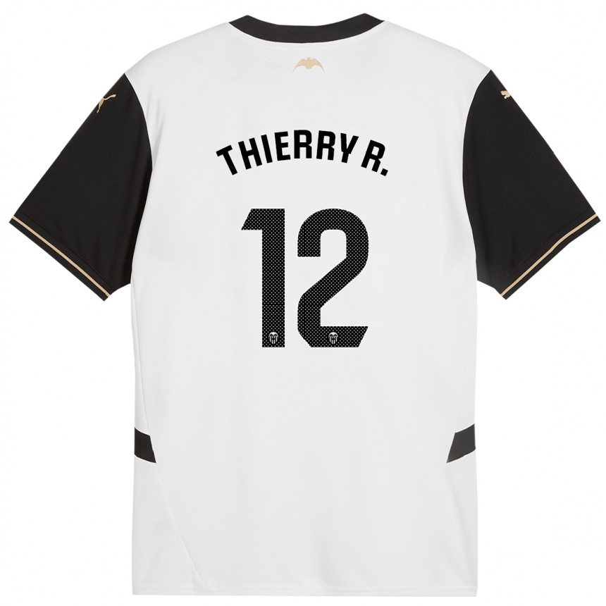 Men Football Thierry Correia #12 White Black Home Jersey 2024/25 T-Shirt