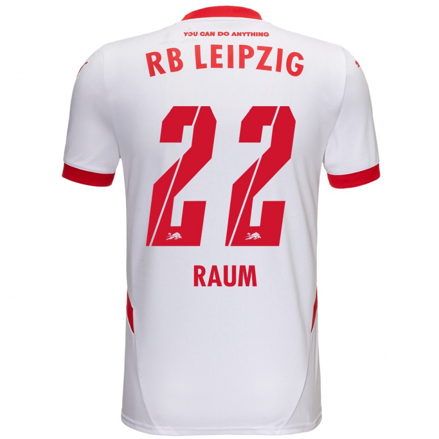 Men Football David Raum #22 White Red Home Jersey 2024/25 T-Shirt