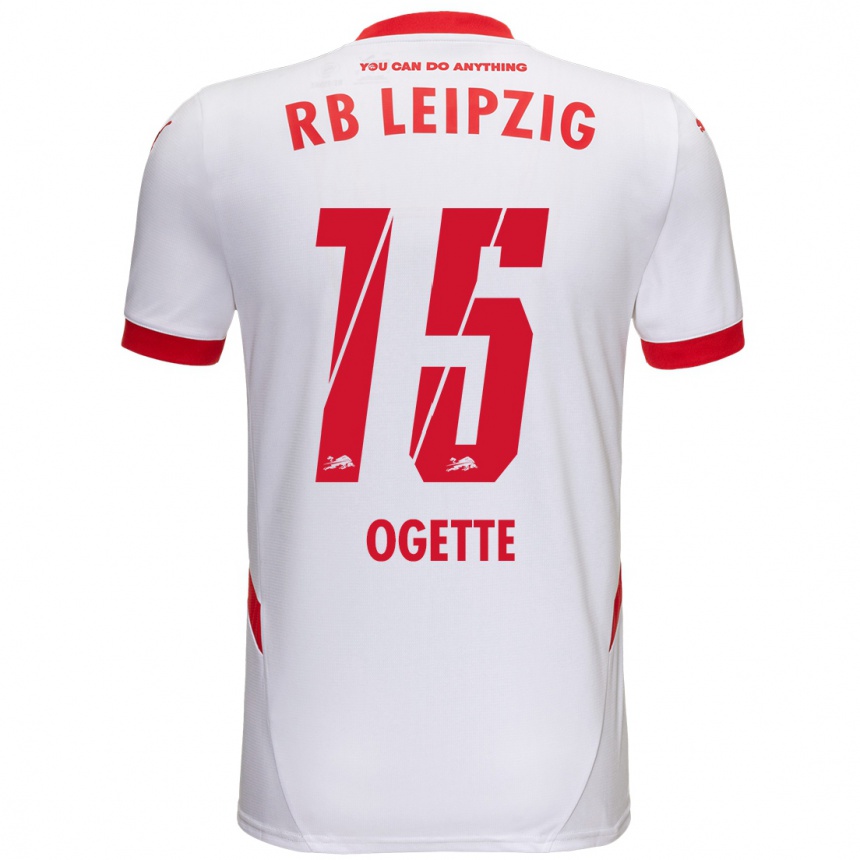 Men Football Israel Ogette #15 White Red Home Jersey 2024/25 T-Shirt