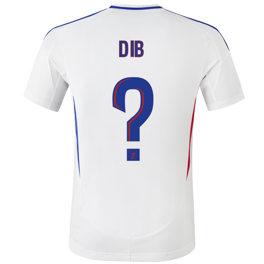 Men Football Djibrail Dib #0 White Blue Home Jersey 2024/25 T-Shirt