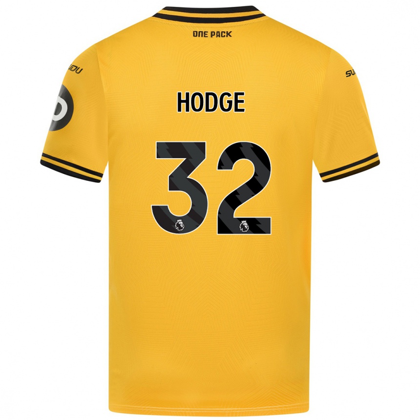 Men Football Joe Hodge #32 Yellow Home Jersey 2024/25 T-Shirt