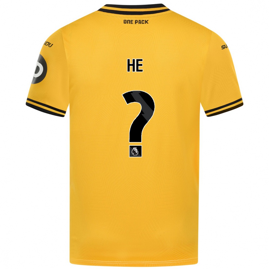 Men Football Dongda He #0 Yellow Home Jersey 2024/25 T-Shirt