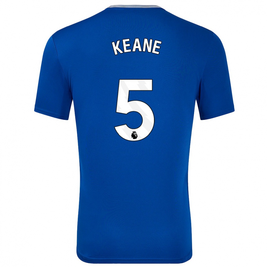 Men Football Michael Keane #5 Blue With Home Jersey 2024/25 T-Shirt