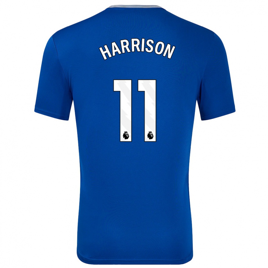 Men Football Jack Harrison #11 Blue With Home Jersey 2024/25 T-Shirt