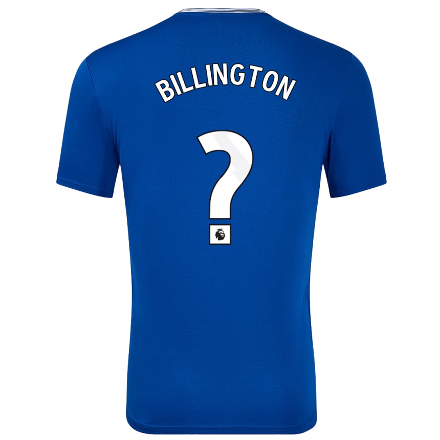 Men Football Harvey Billington #0 Blue With Home Jersey 2024/25 T-Shirt