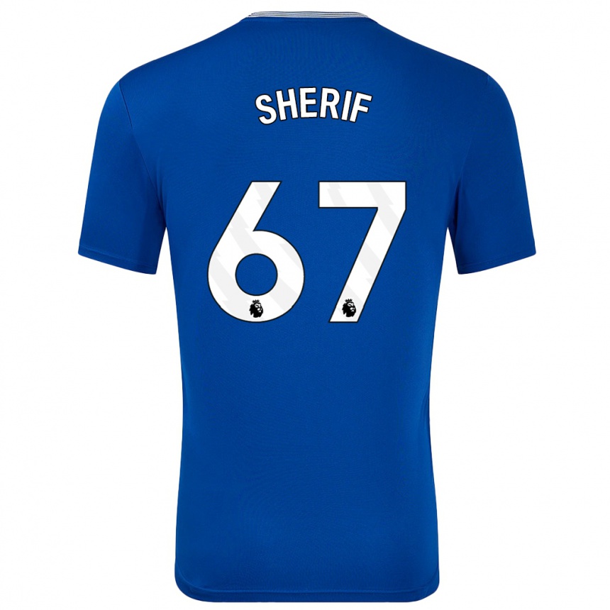 Men Football Martin Sherif #67 Blue With Home Jersey 2024/25 T-Shirt