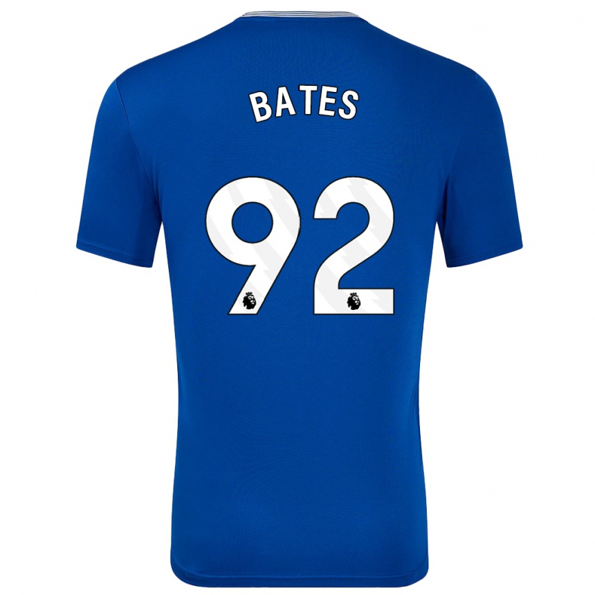 Men Football Callum Bates #92 Blue With Home Jersey 2024/25 T-Shirt