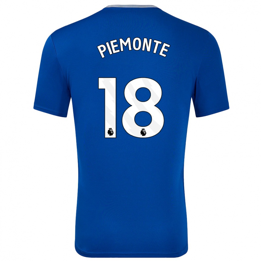 Men Football Martina Piemonte #18 Blue With Home Jersey 2024/25 T-Shirt