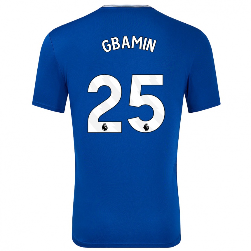 Men Football Jean-Philippe Gbamin #25 Blue With Home Jersey 2024/25 T-Shirt