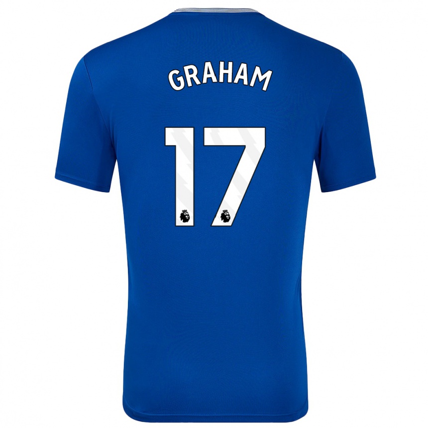 Men Football Lucy Graham #17 Blue With Home Jersey 2024/25 T-Shirt