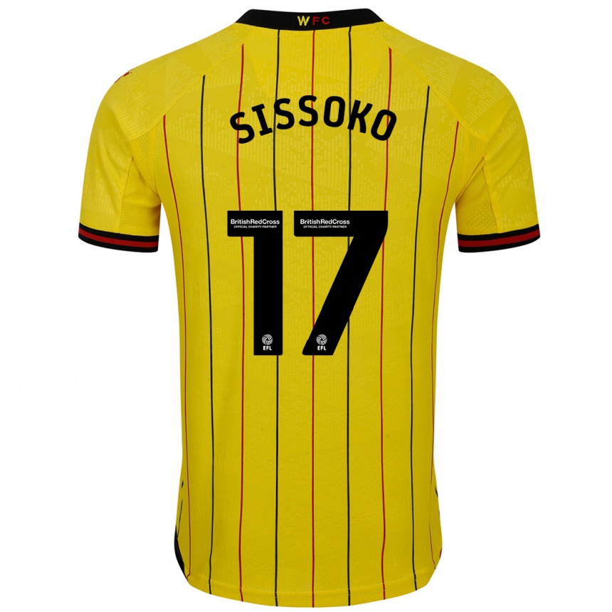 Men Football Moussa Sissoko #17 Yellow Black Home Jersey 2024/25 T-Shirt