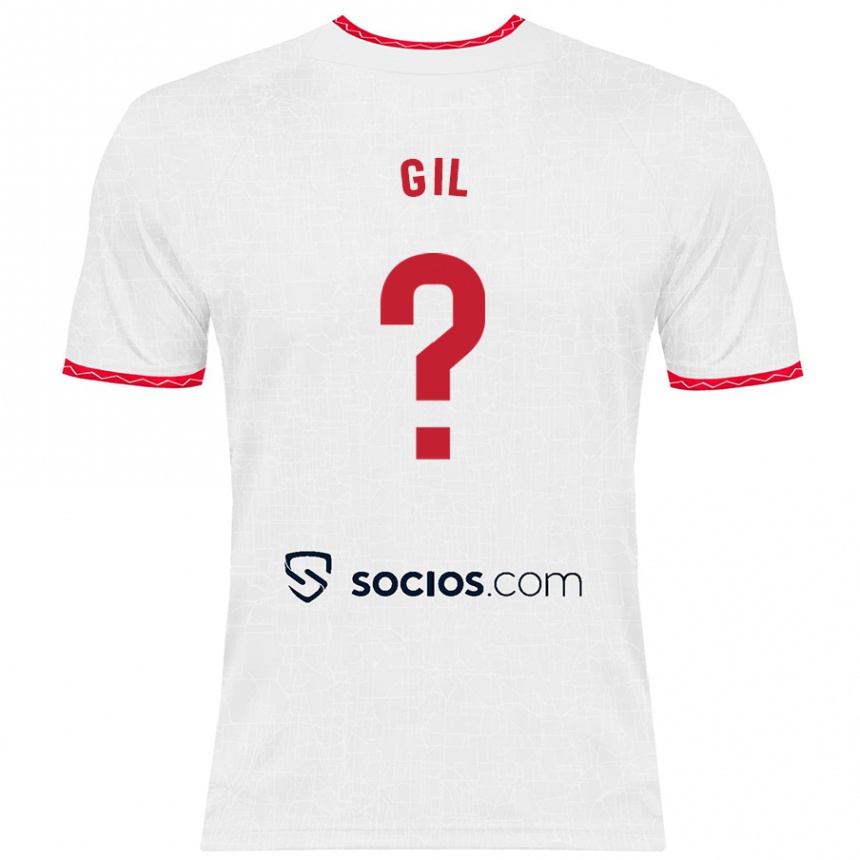 Men Football Dani Gil #0 White Red Home Jersey 2024/25 T-Shirt