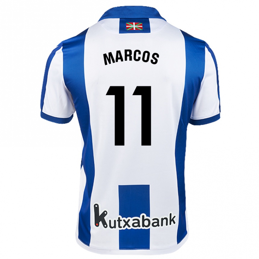 Men Football Cecilia Marcos Nabal #11 White Blue Home Jersey 2024/25 T-Shirt