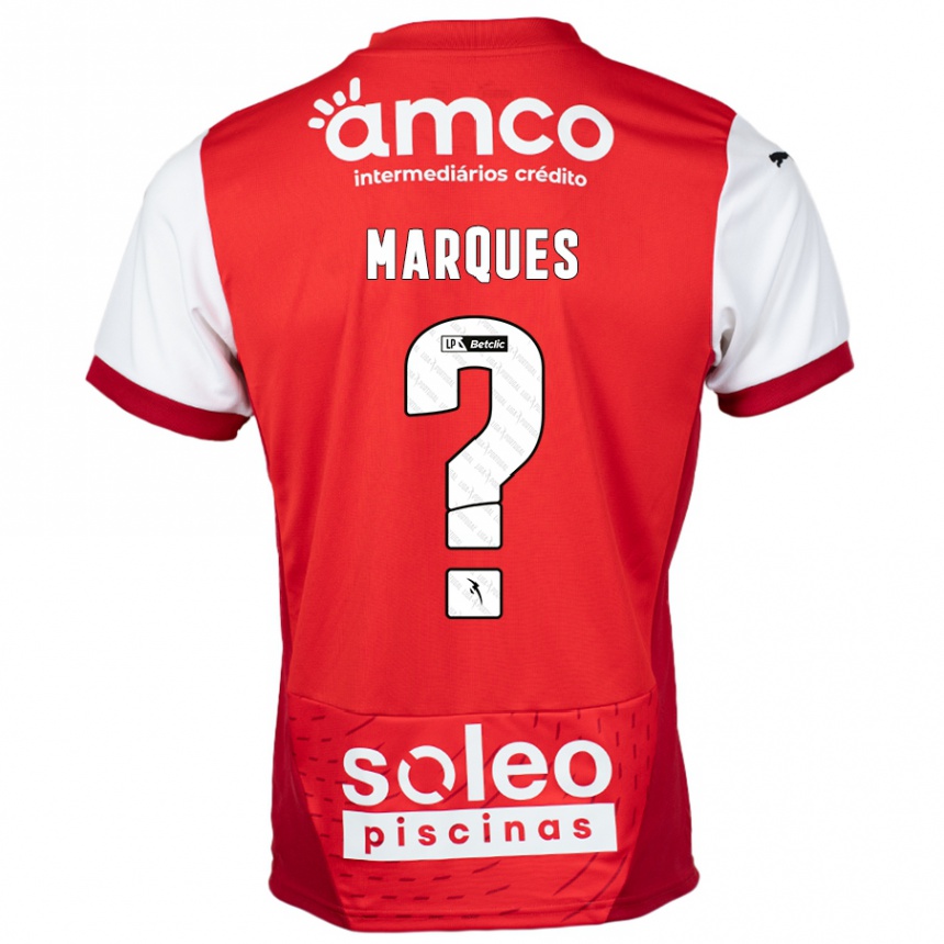 Men Football Rodrigo Marques #0 Red White Home Jersey 2024/25 T-Shirt