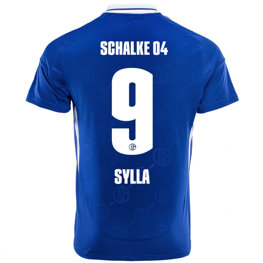 Men Football Moussa Sylla #9 Royal Blue Home Jersey 2024/25 T-Shirt