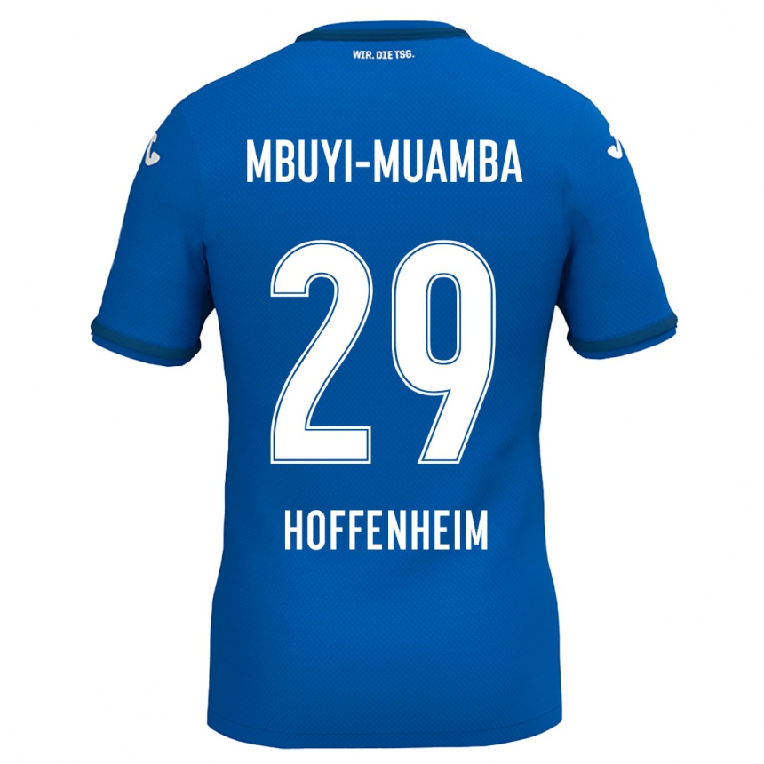 Men Football Hubert Mbuyi-Muamba #29 Royal Blue Home Jersey 2024/25 T-Shirt