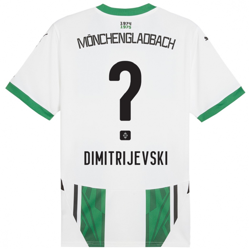 Men Football Maximilian Dimitrijevski #0 White Green Home Jersey 2024/25 T-Shirt