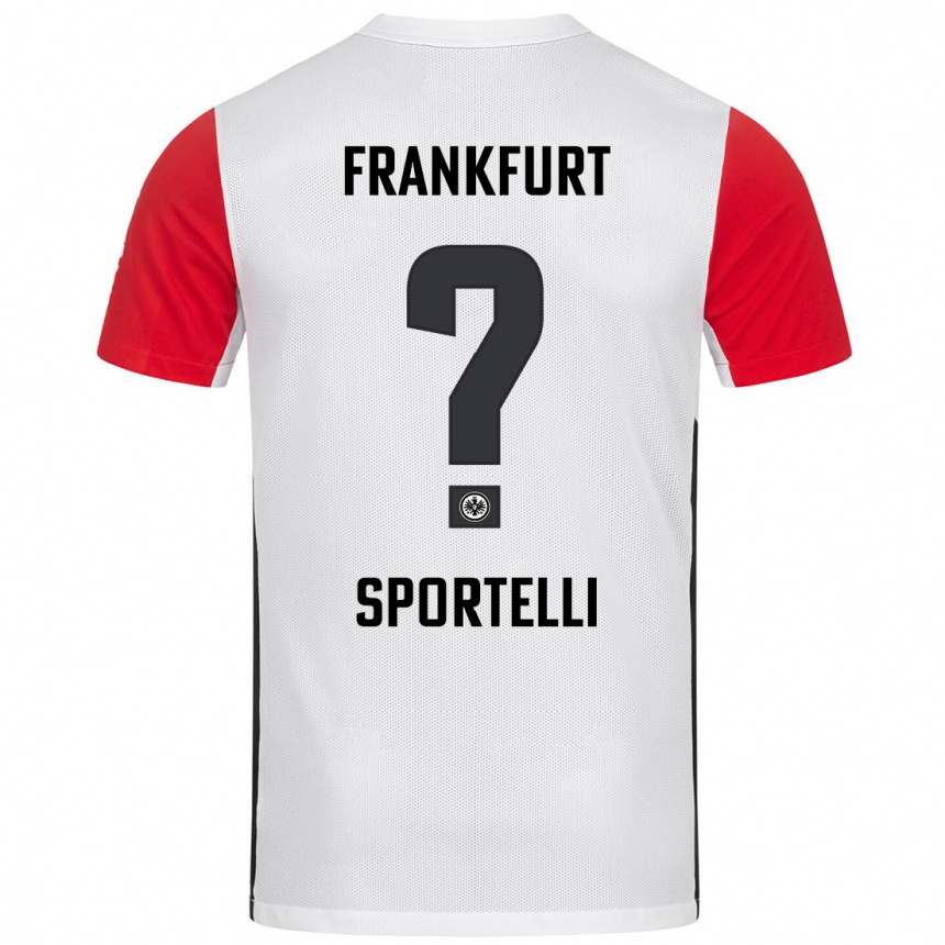 Men Football Flavio Sportelli #0 White Red Home Jersey 2024/25 T-Shirt