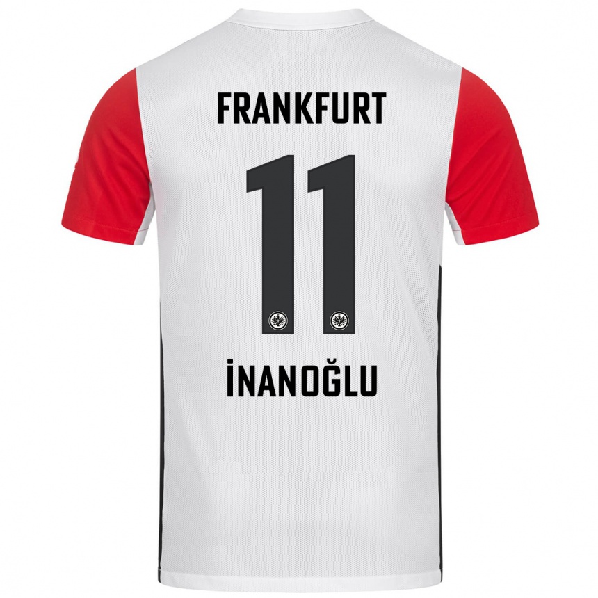 Men Football Kaan İnanoğlu #11 White Red Home Jersey 2024/25 T-Shirt