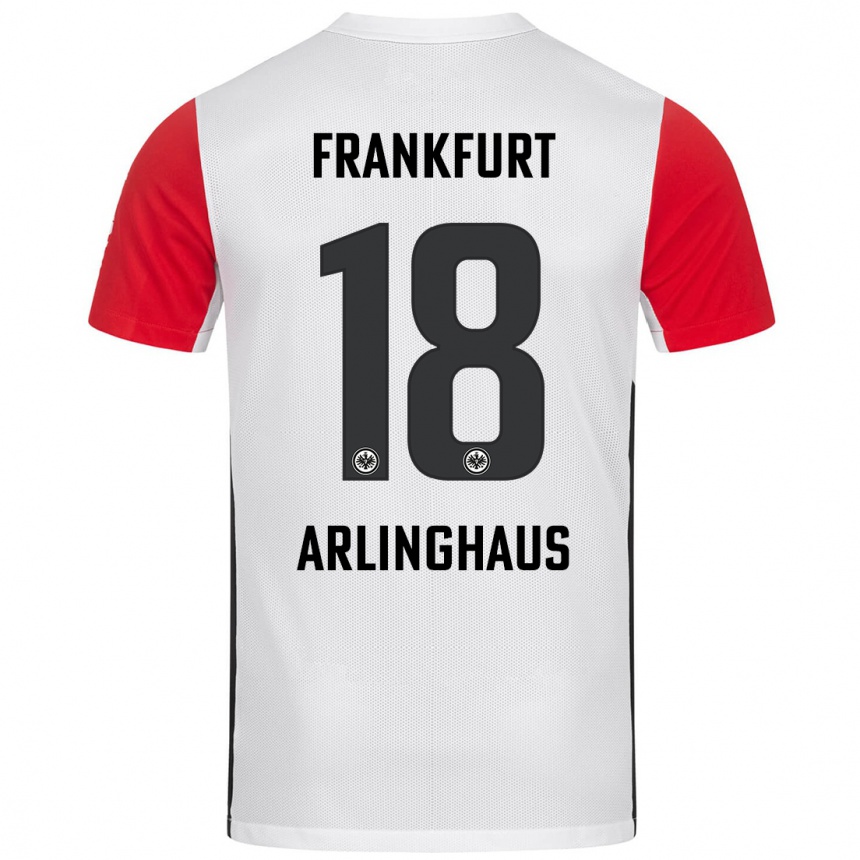 Men Football Max Arlinghaus #18 White Red Home Jersey 2024/25 T-Shirt