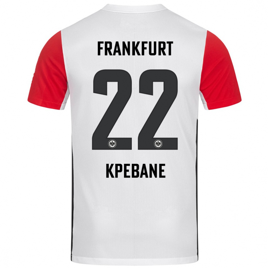 Men Football Tamiou Kpebane #22 White Red Home Jersey 2024/25 T-Shirt