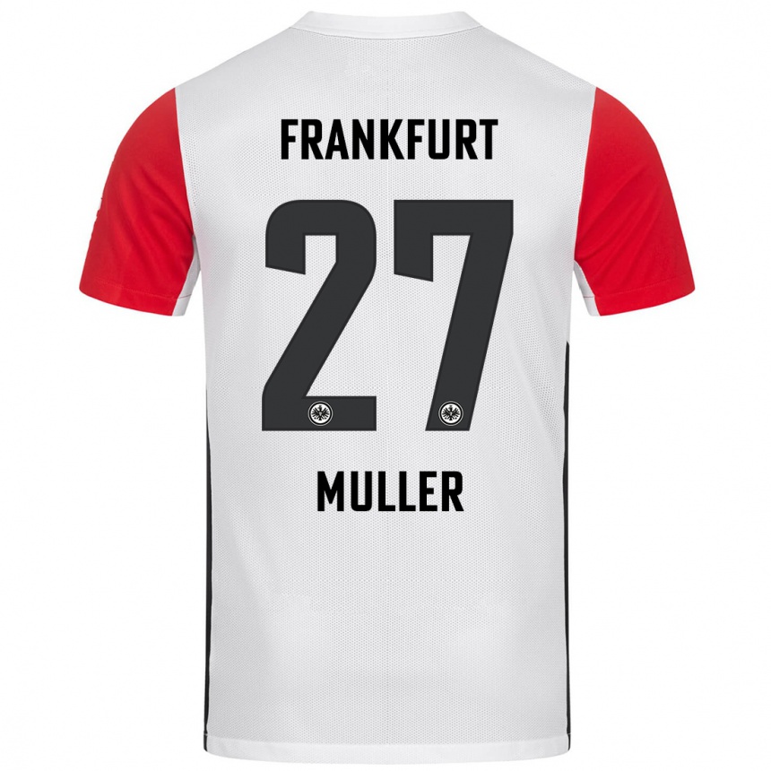 Men Football Mark Müller #27 White Red Home Jersey 2024/25 T-Shirt