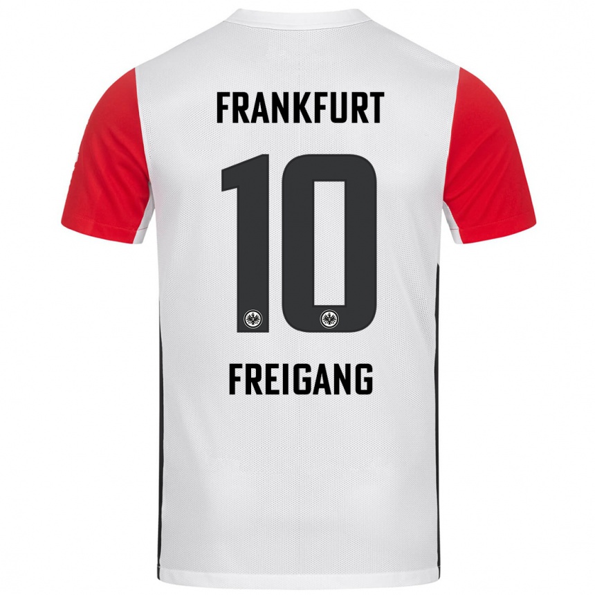 Men Football Laura Freigang #10 White Red Home Jersey 2024/25 T-Shirt